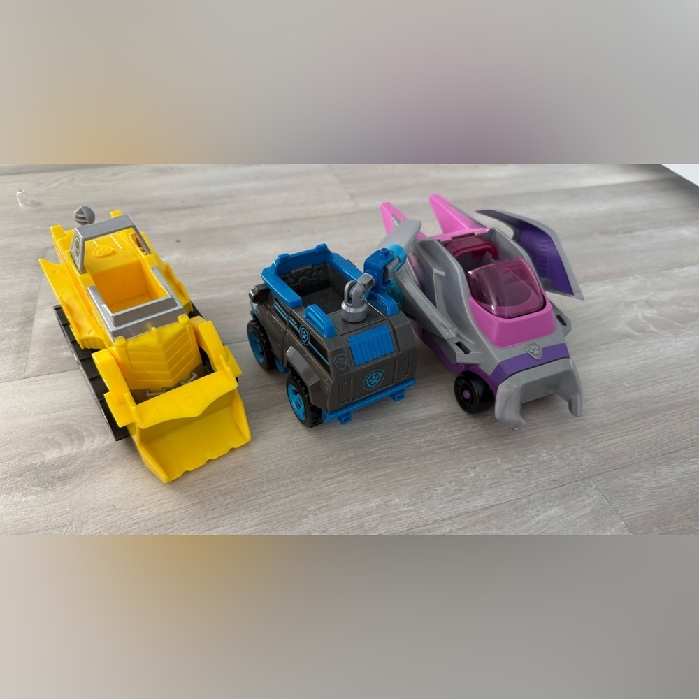 Paw Patrol Vehicles Bundle Rubble Bulldozer Truck Boat Toy Lot Kids